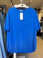 Mavi crop t-shirt, Oysho kadın t-shirt, pamuklu t-shirt, yazlık t-shirt, günlük t-shirt