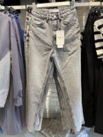 Bayan Kesik Paça Kot Pantolon